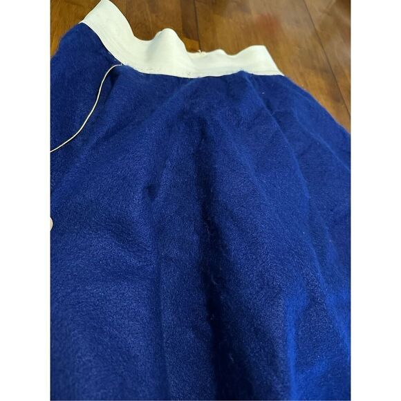 Vintage Handmade Womens Blue Felt Poodle Cat Skirt and Vest Set Retro Sz Medium - Picture 9 of 15